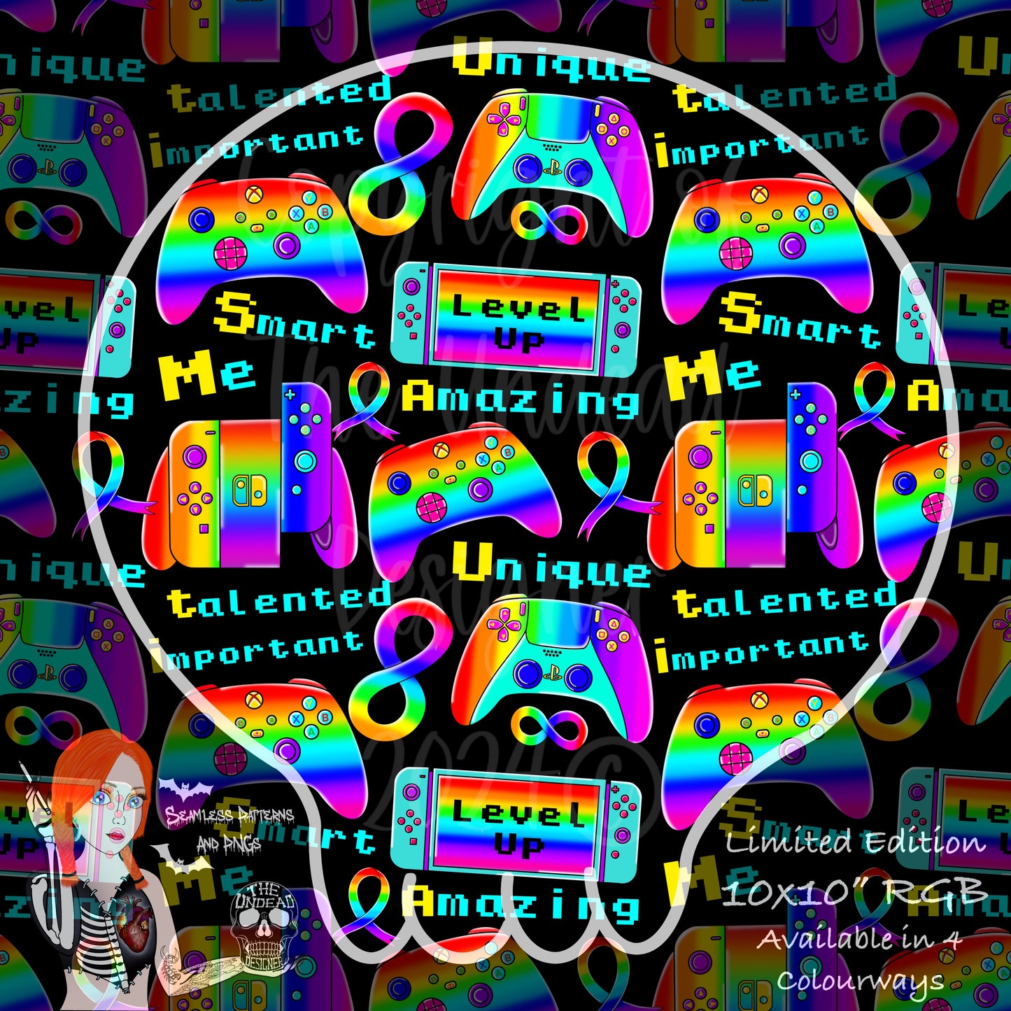 ASD Gamer Seamless - Autism Acceptance