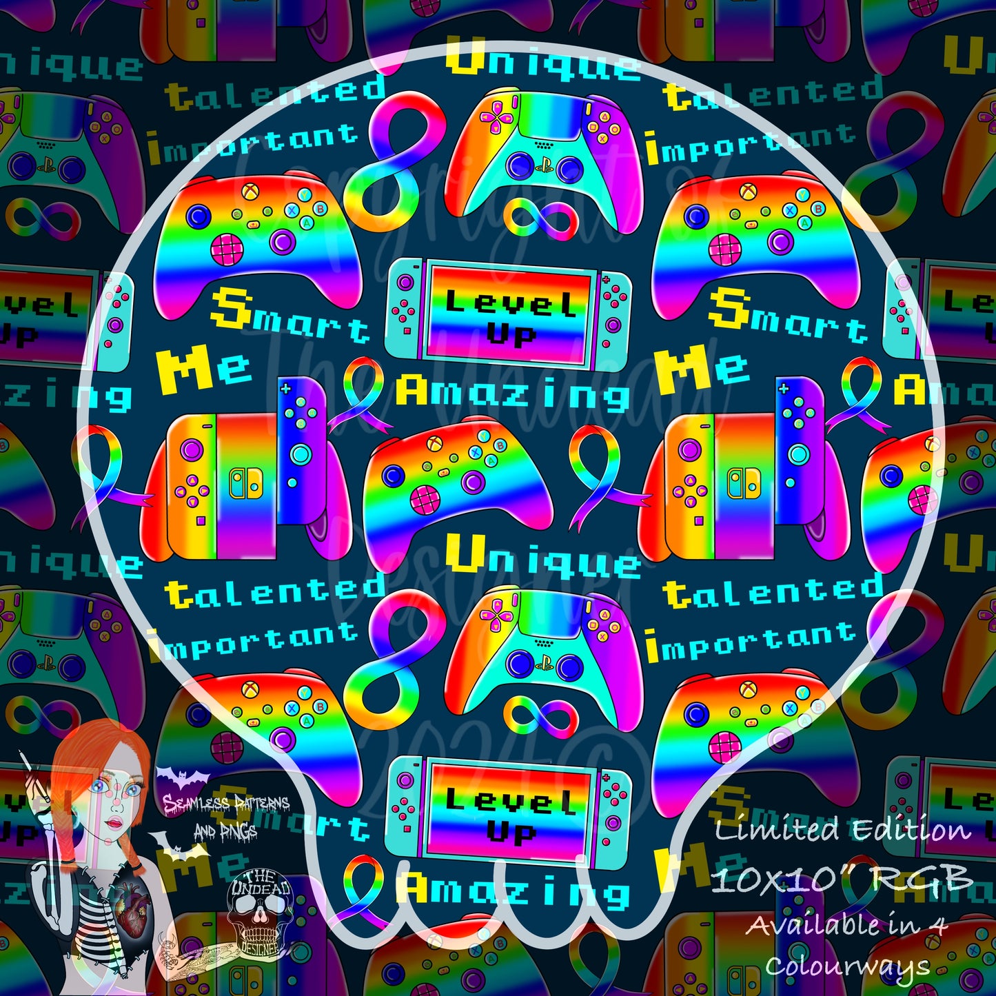 ASD Gamer Seamless - Autism Acceptance