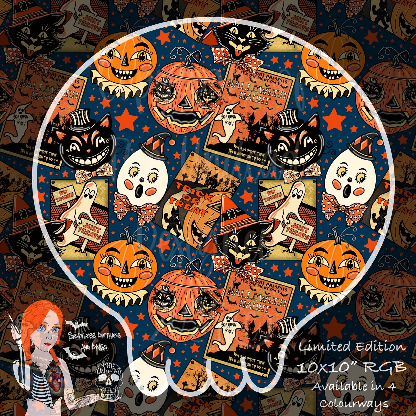 Vintage Halloween Seamless