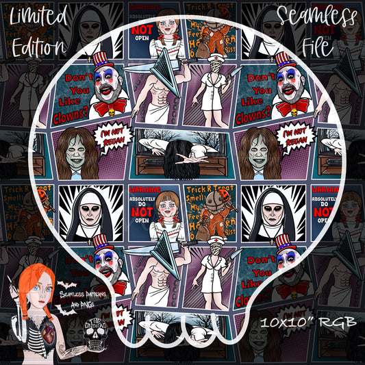 Horror Comic Seamless VIP