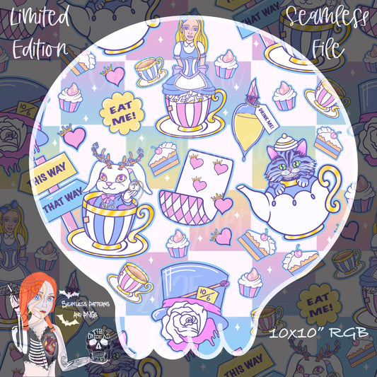Wonderland seamless and PNGs VIP