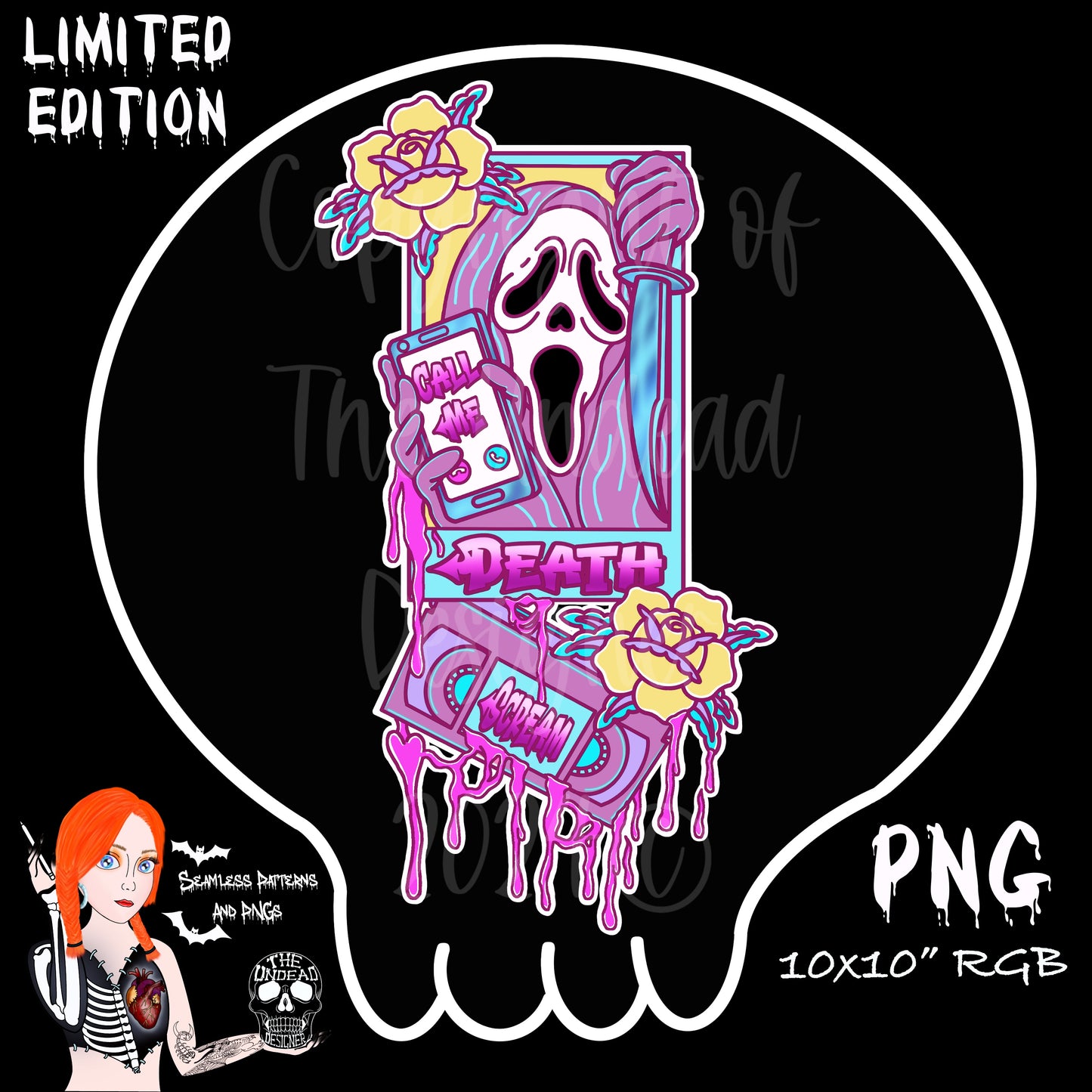 Ghostface seamless and PNGs VIP