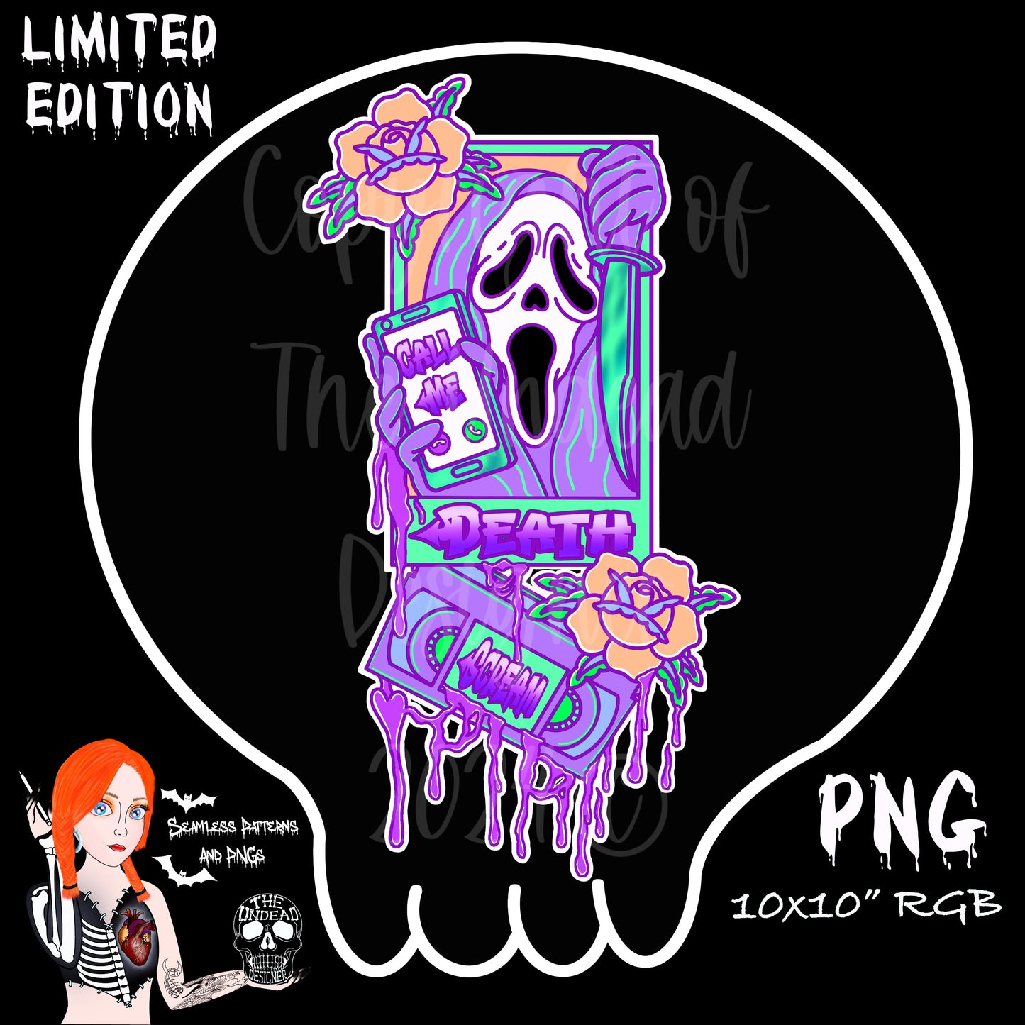 Ghostface seamless and PNGs VIP