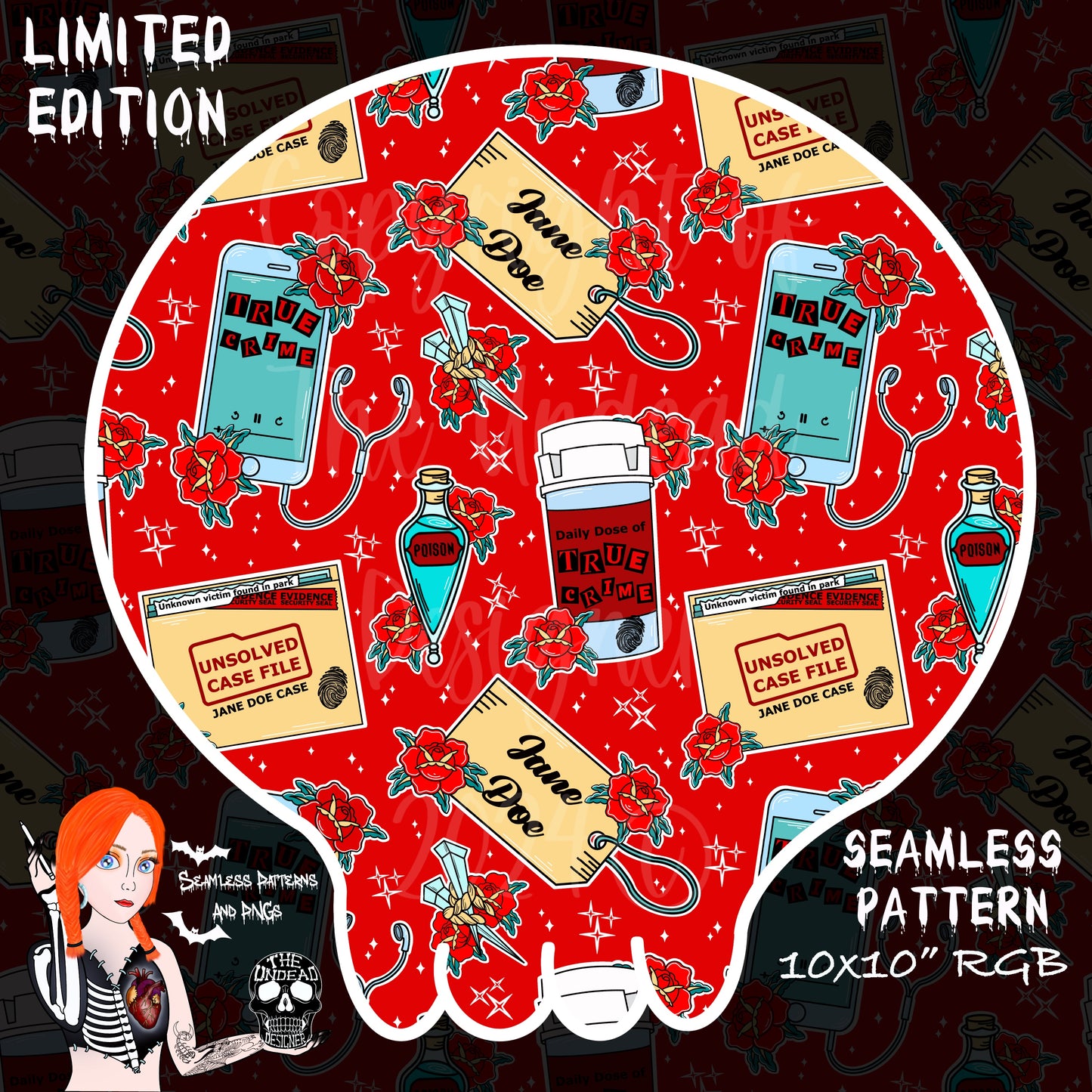 True Crime Tattoo Seamless