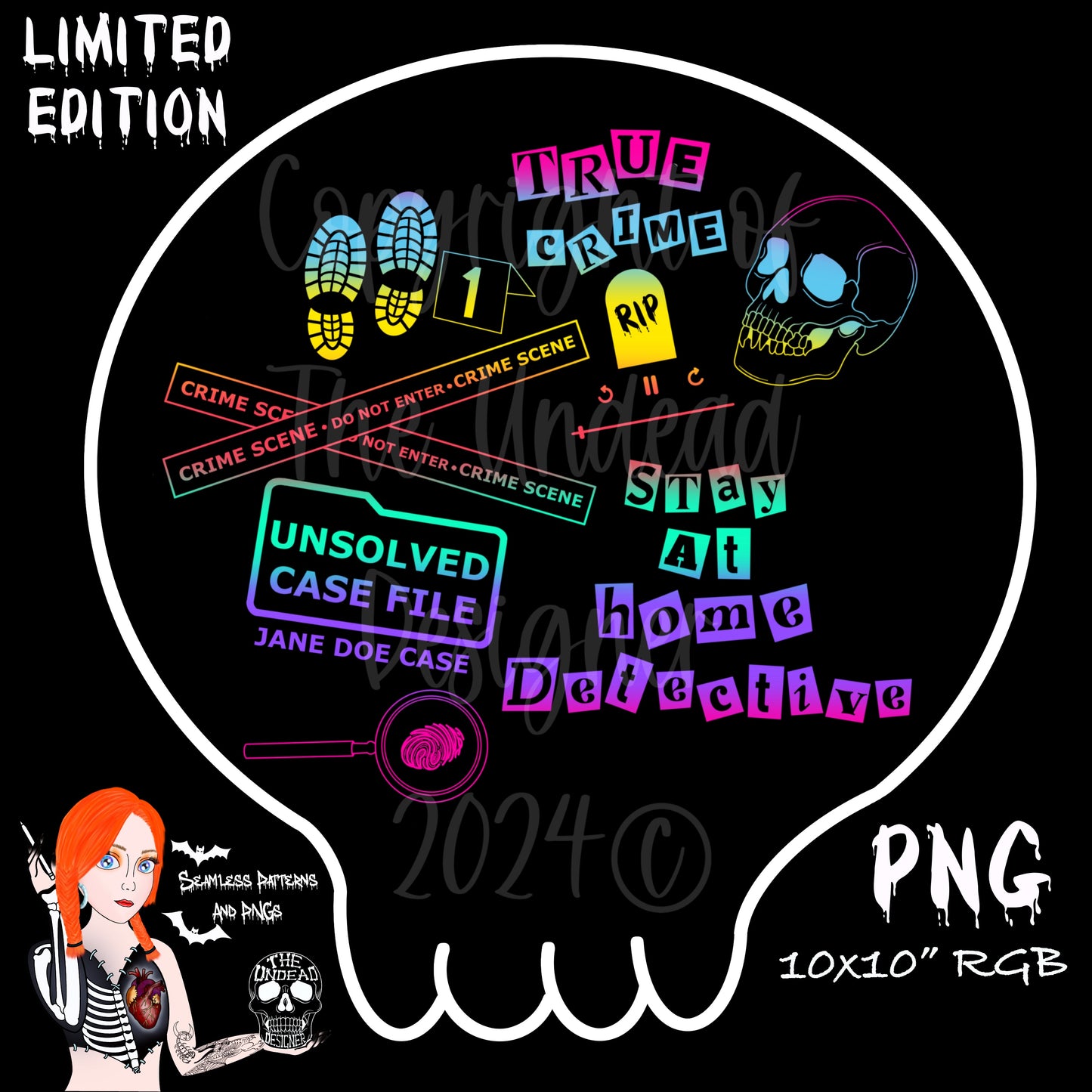 Stay at home detective PNGs