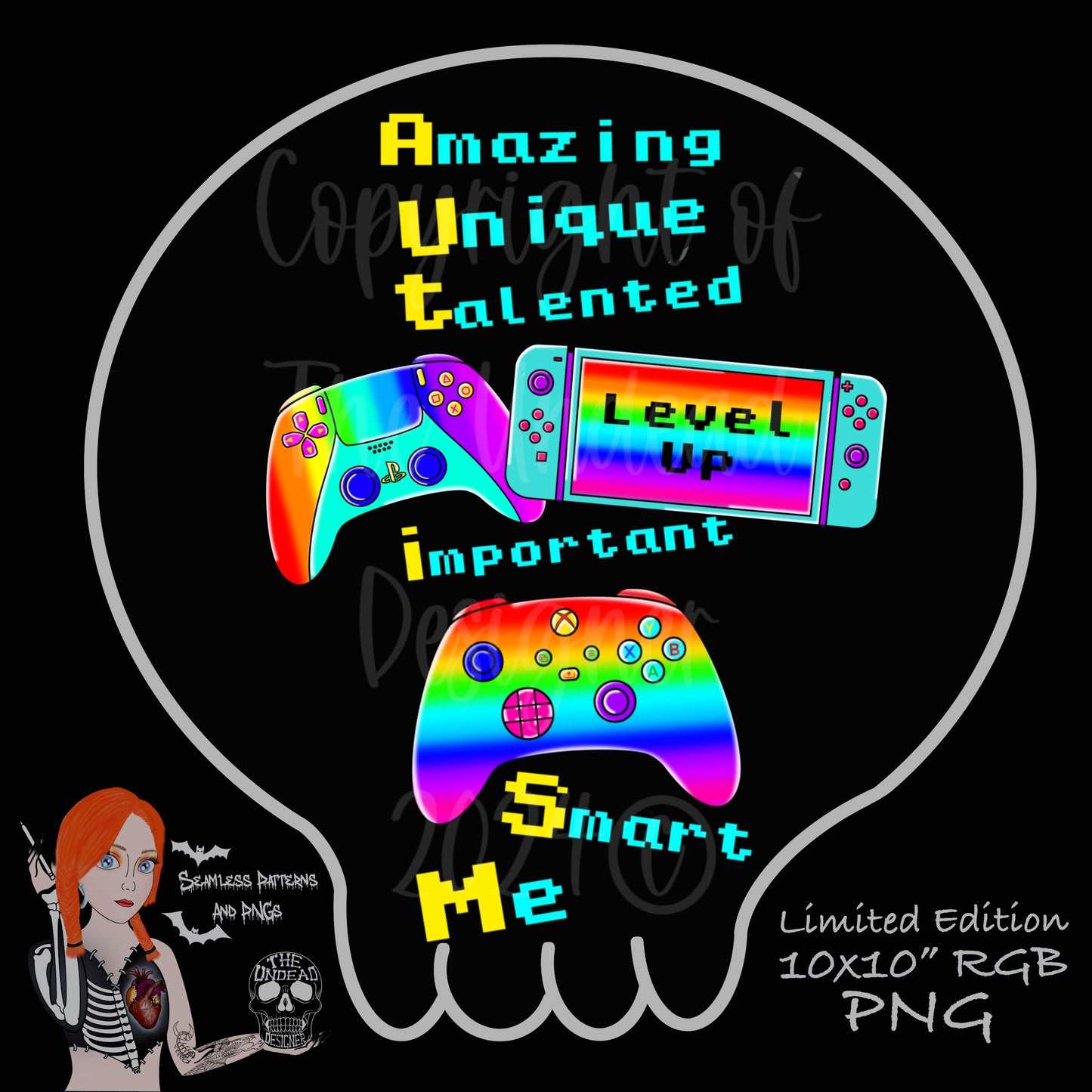 ASD Gamer PNG - Autism Awareness