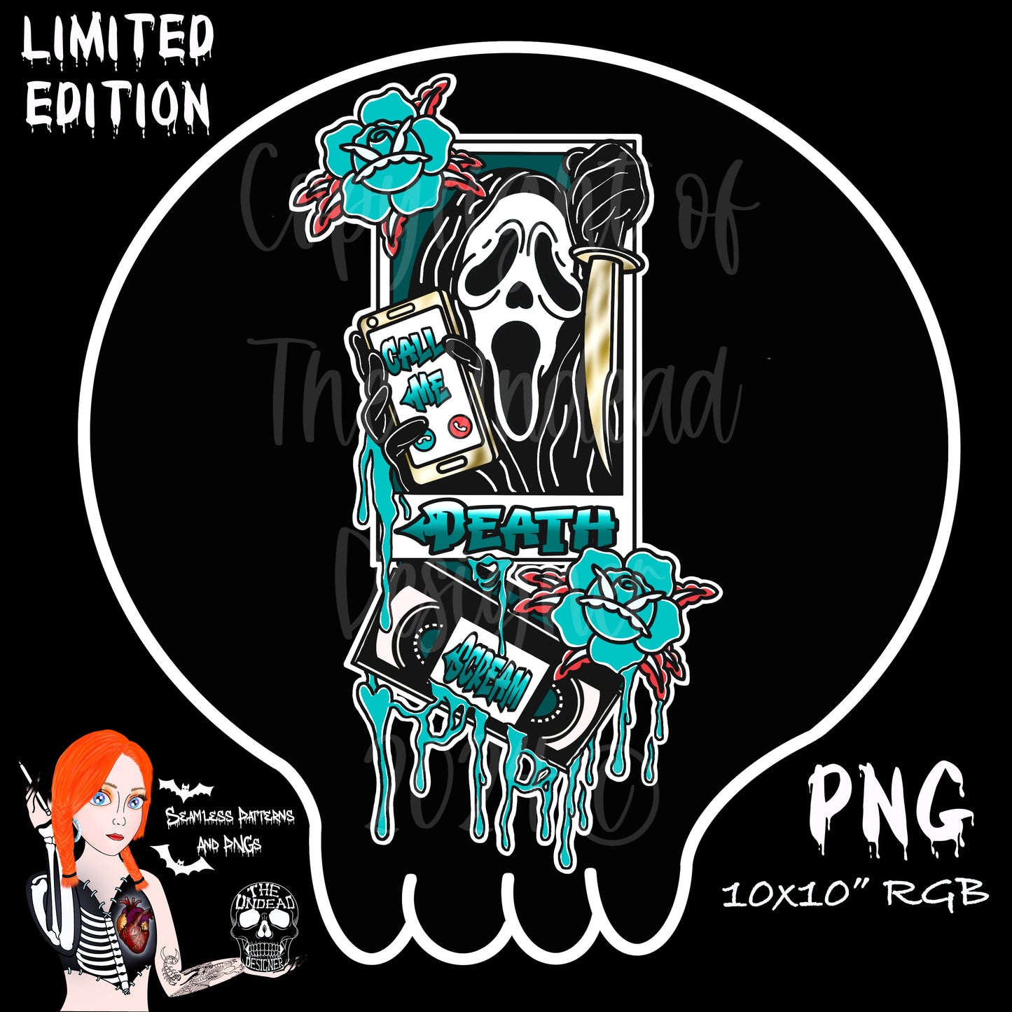 Ghostface seamless and PNGs VIP