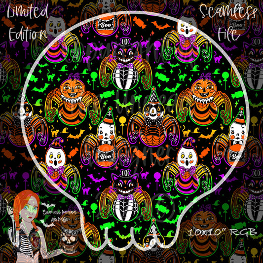Vintage Creepy Crawlies Seamless and PNGs