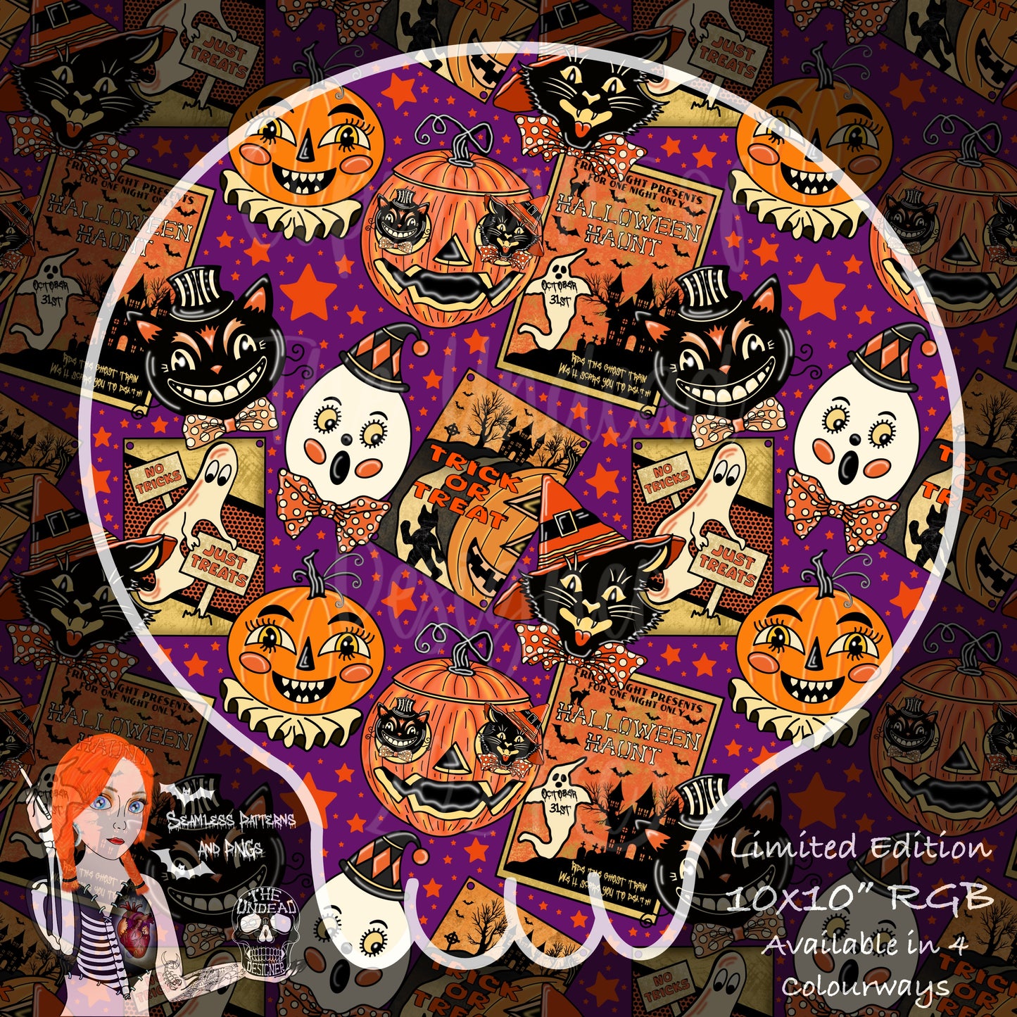 Vintage Halloween Seamless